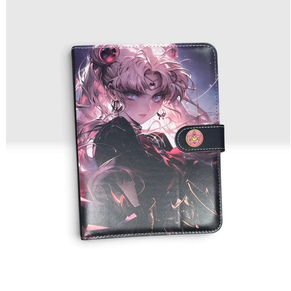 Sailor Moon A5 6-Ring Binder Journal Notebook Anime Stationery Refillable Black